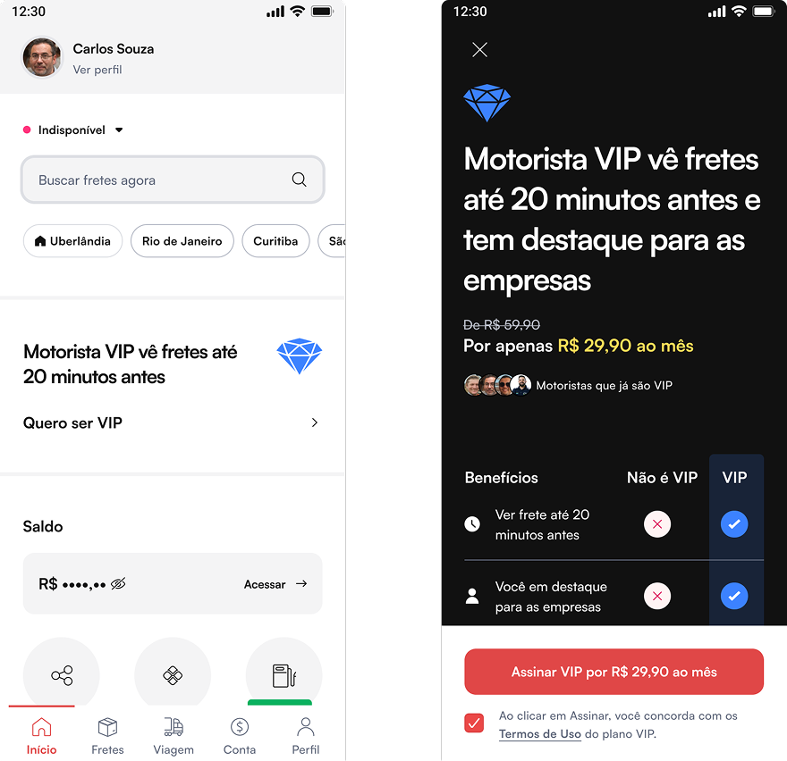 Imagem principal do case Fretebras Motorista