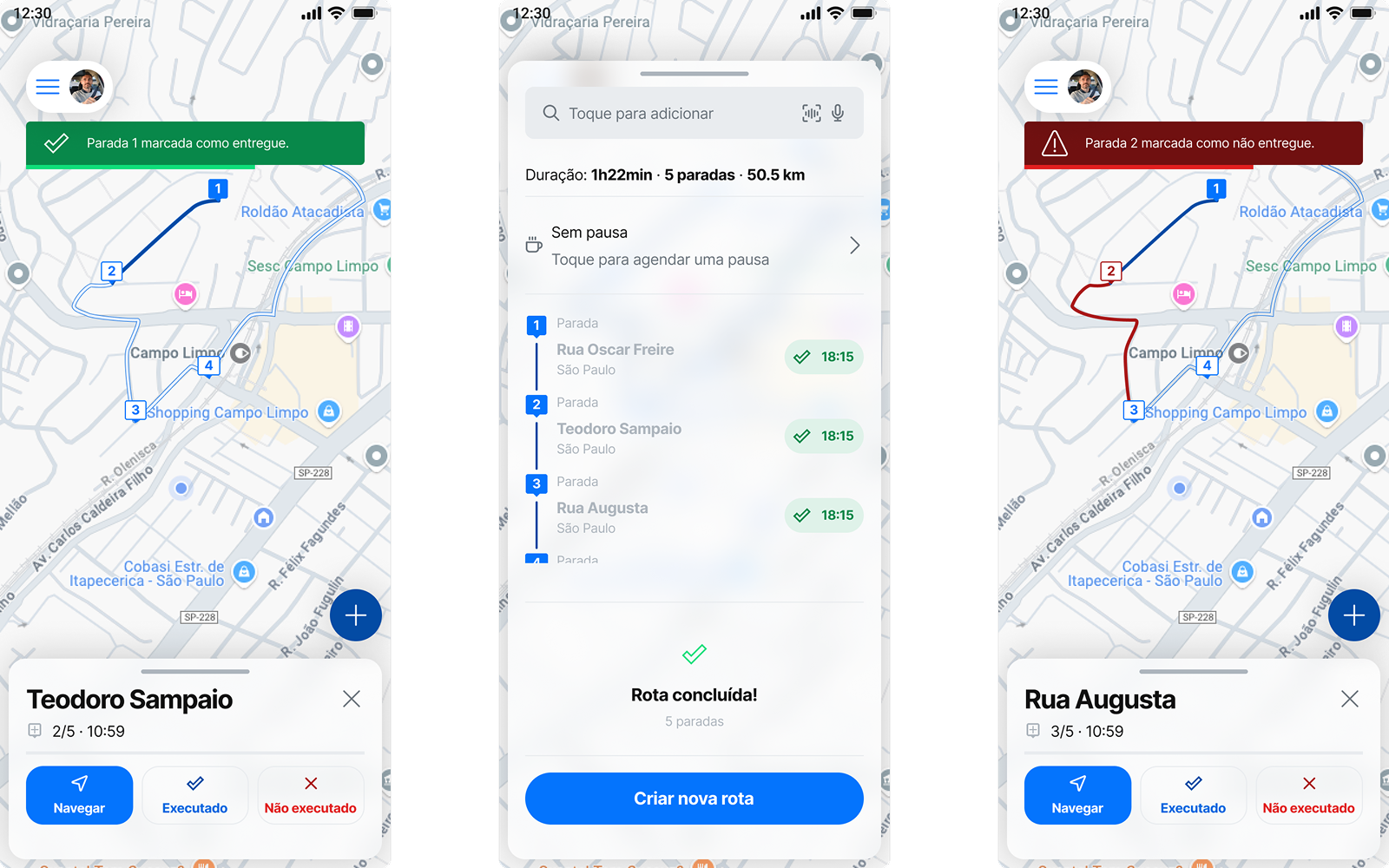 Fluxo de integração TMS com inserção automática de rotas