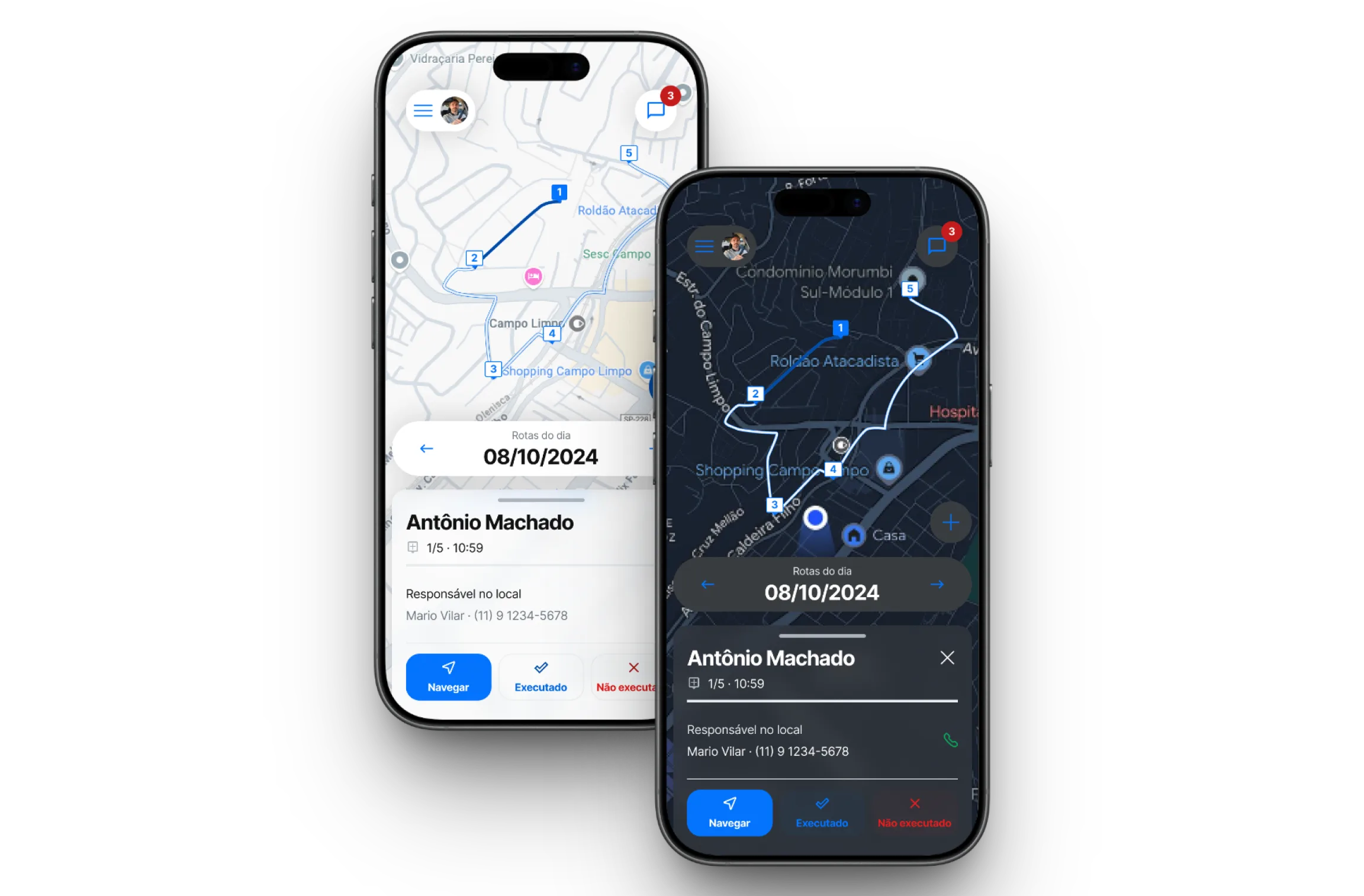 App WiseApp com interface de roteirização para motoristas